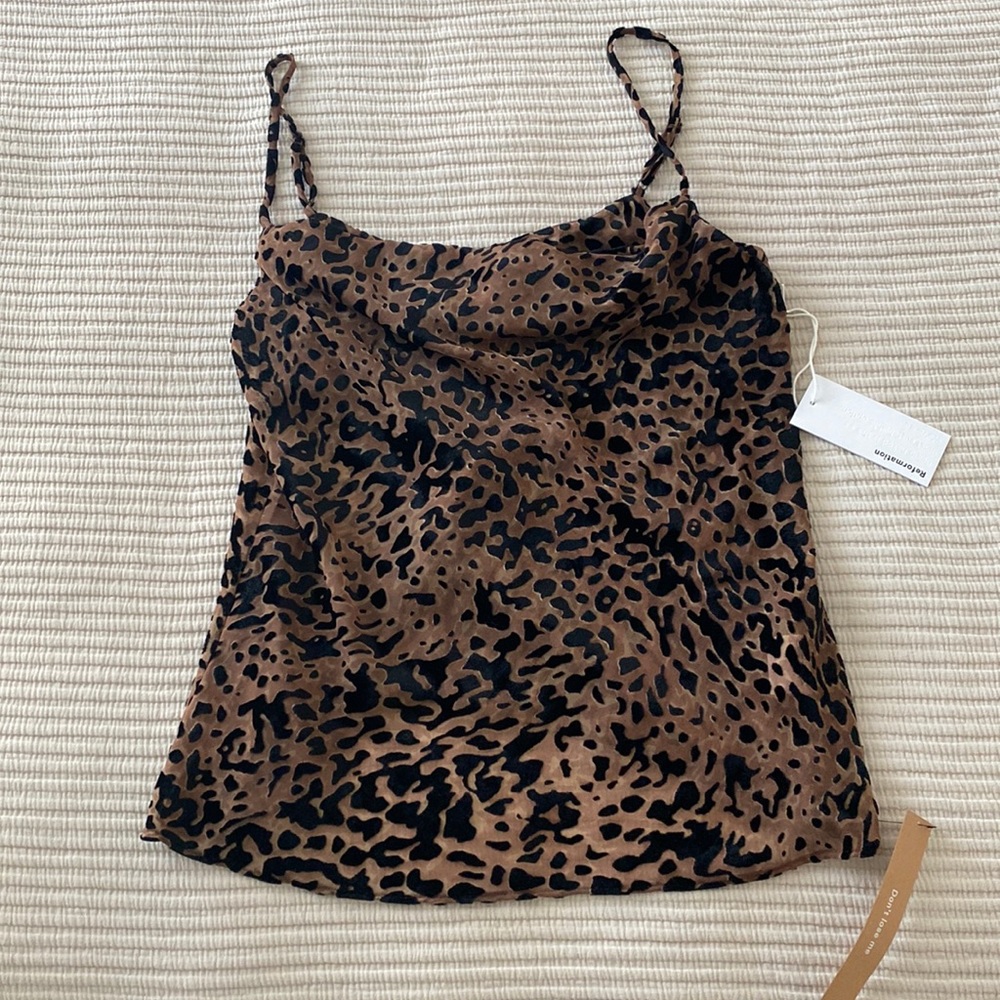 Cowl neck cheetah blouse